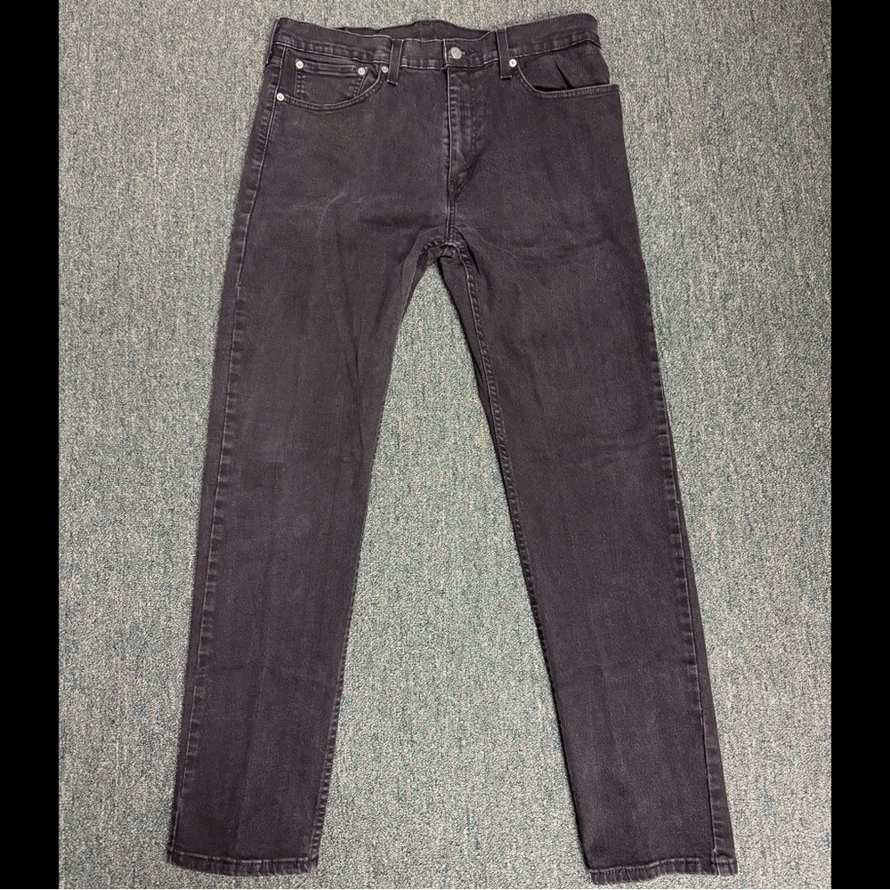 Levi’s 502 Regular Taper Jeans Men’s 36x34 Black Levi Strauss Premium Denim